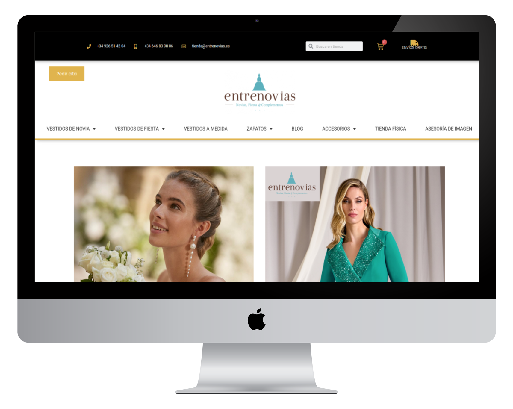 Diseño web para Entre Novias