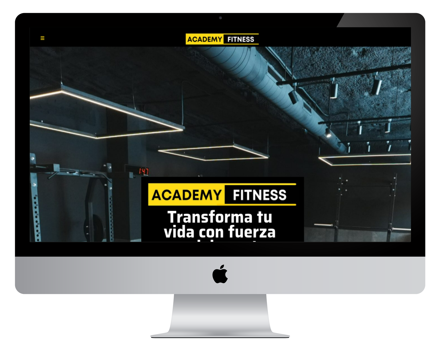Diseño web para Academy Fitness