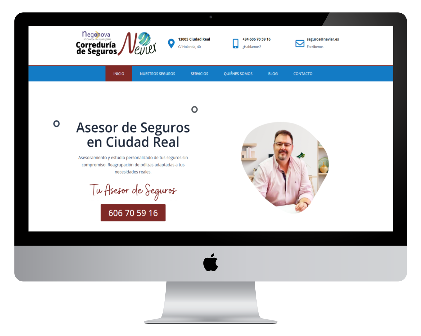 Diseño web corporativo para Nevier